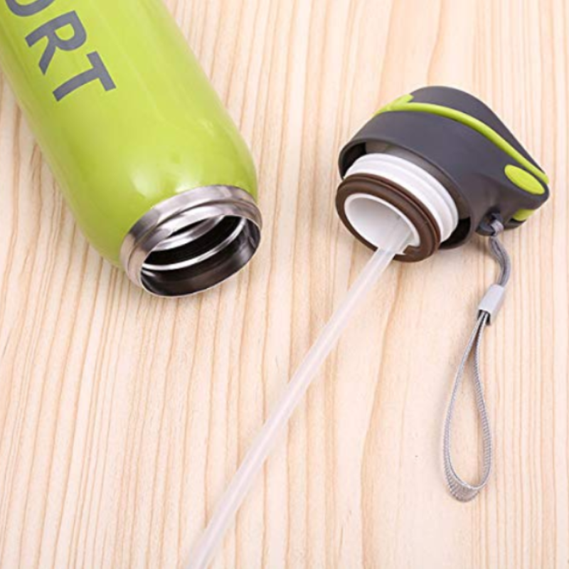 Sport Stainless Steel Hot & Cold Water Bottle – 500 ML Double Wall Insulated Flask for Gym, Office & Travel (Random color-Pack of 1)