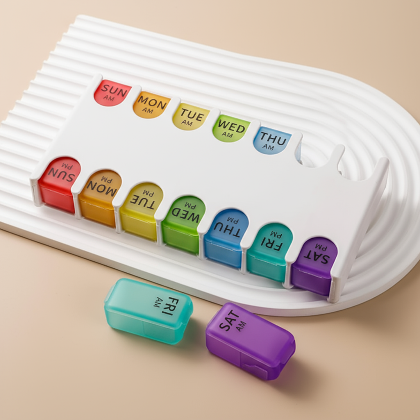 Travel Pill Organizer – 7-Day Moisture-Proof Weekly Medicine Case | Portable Pill Box for Home, Travel, Office & Gym Use