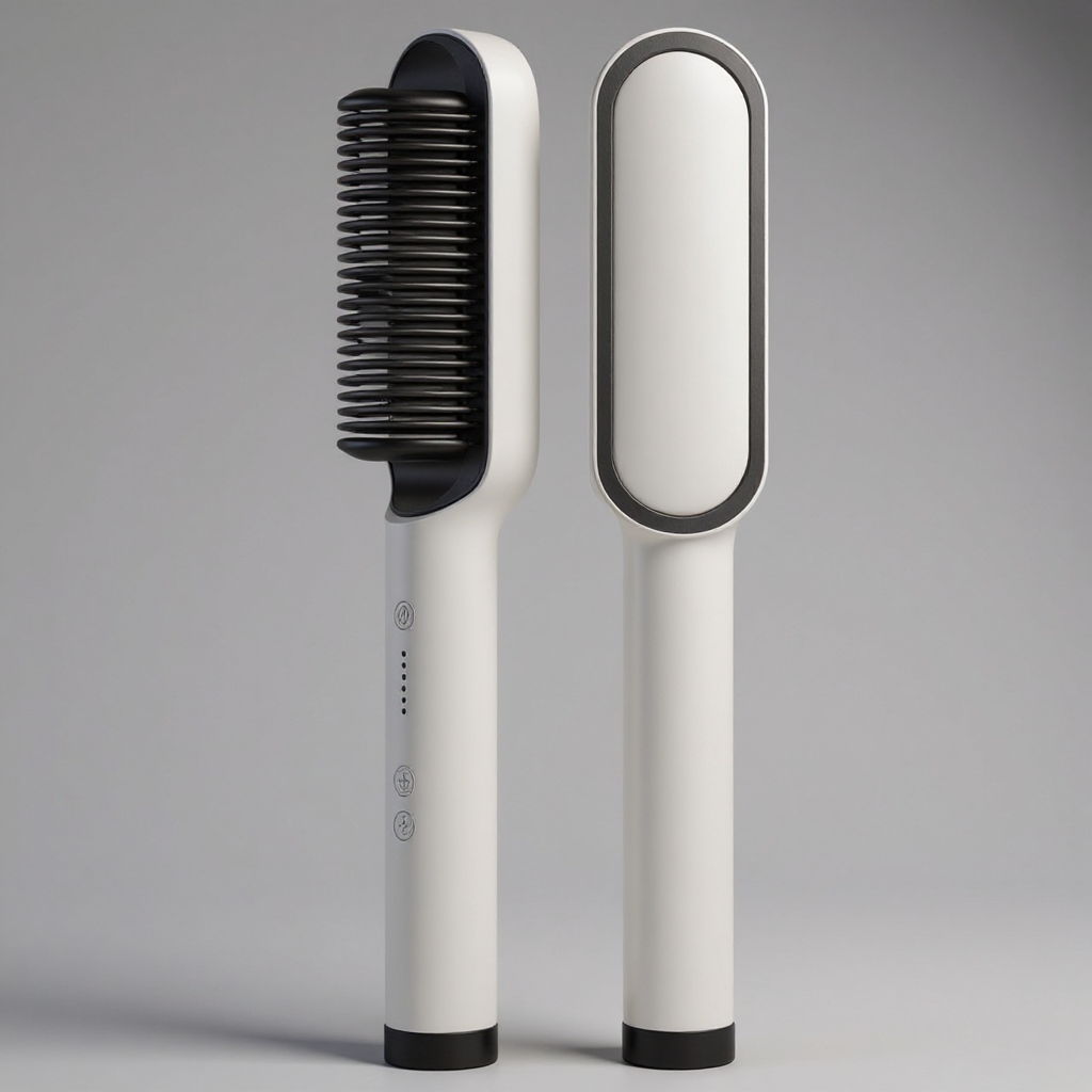 HQT-909B Hair Straightener Brush – Electric Hair Comb (Random Color)