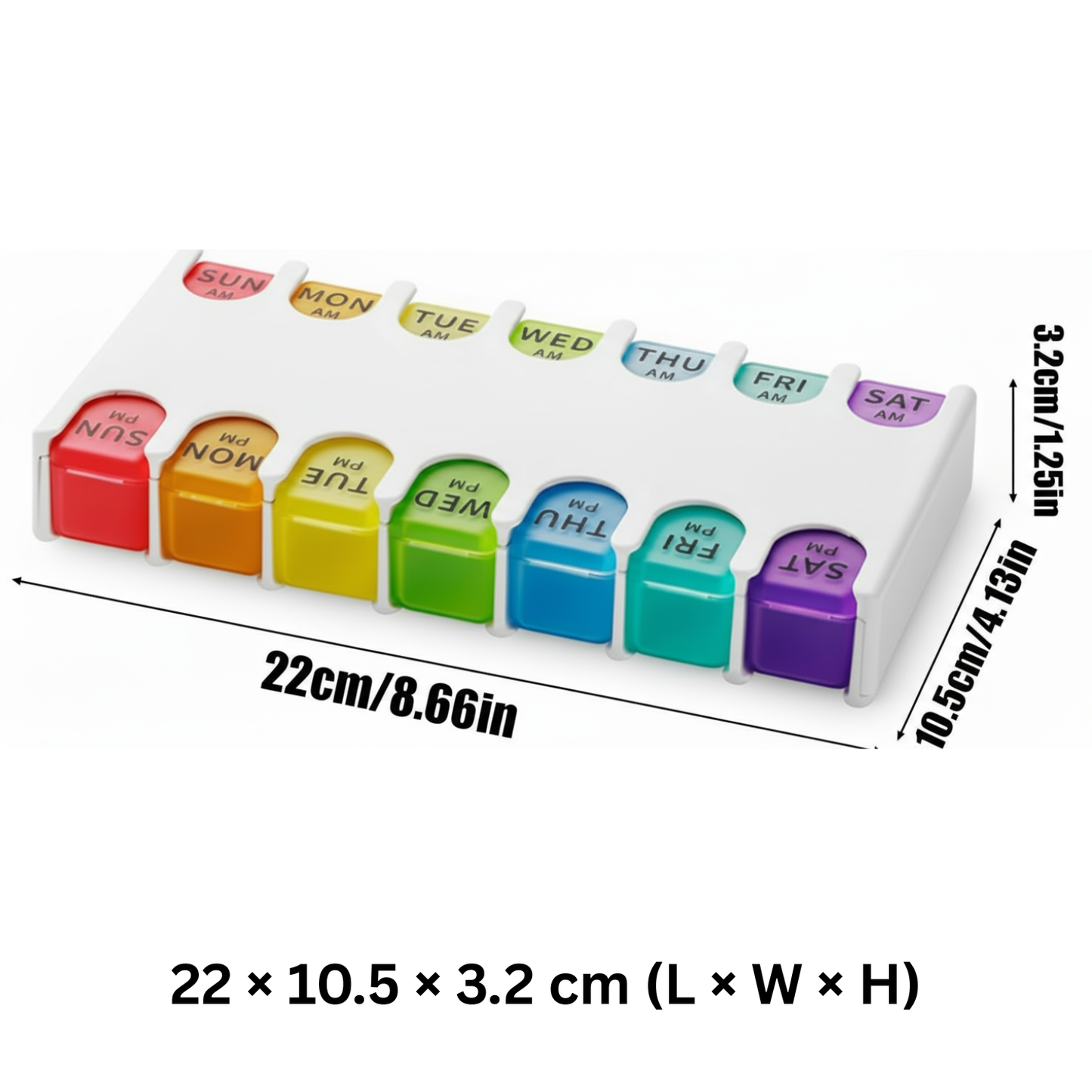 Travel Pill Organizer – 7-Day Moisture-Proof Weekly Medicine Case | Portable Pill Box for Home, Travel, Office & Gym Use