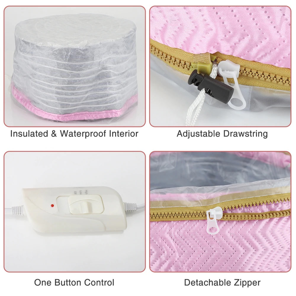 Hair Care Thermal Head Spa Cap – Heat Therapy Hair Treatment Cap for Deep Conditioning, Scalp Massage & Hair Growth