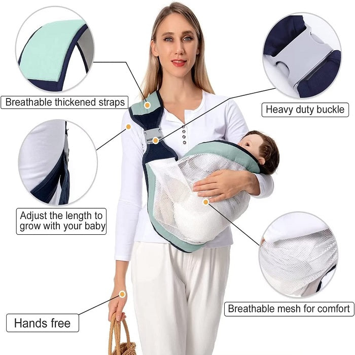 Adjustable Baby Care Wrap – Soft & Breathable Infant Carrier for Comfort & Safety (Random color-Pack of 1)