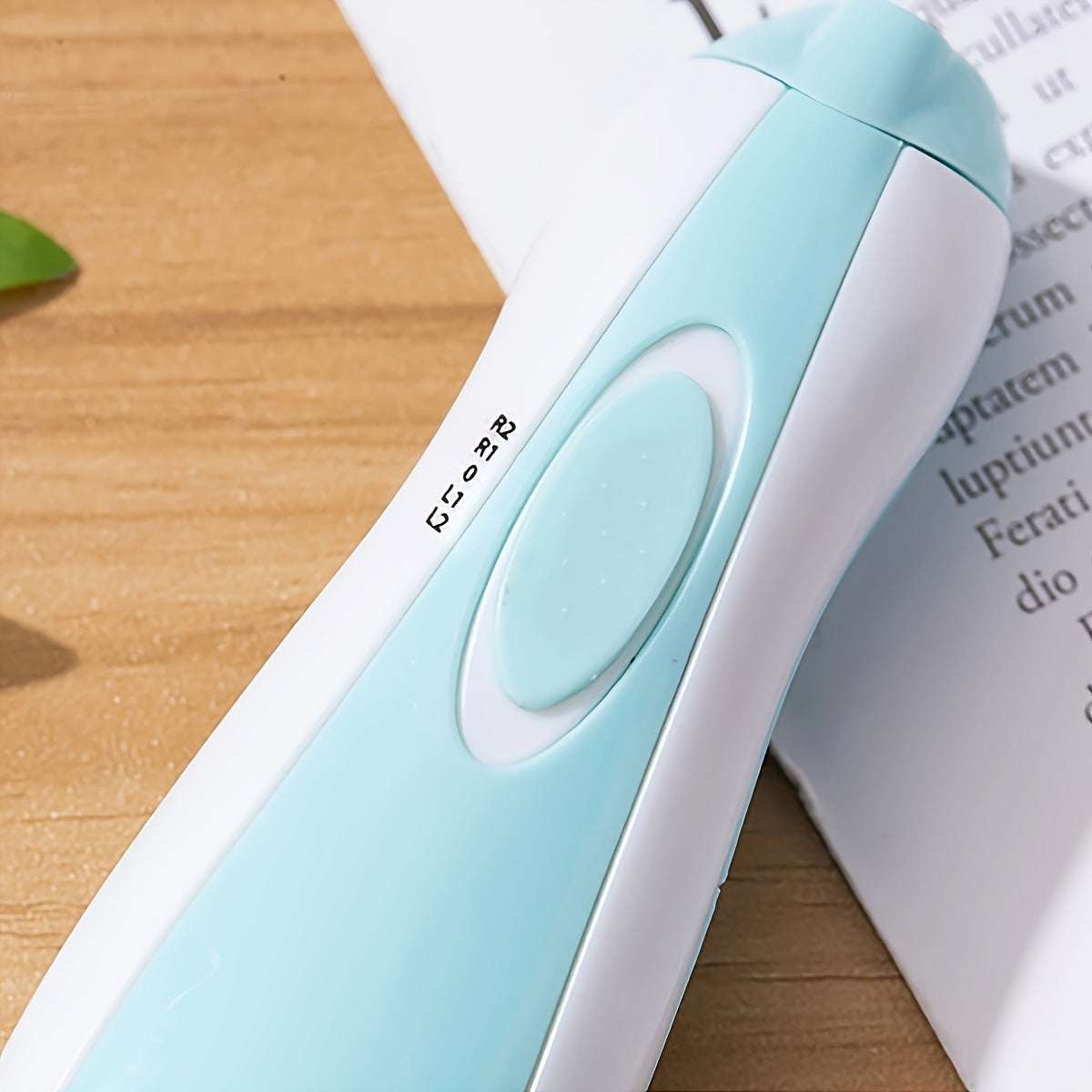 Electric Nail Sharpener Set for Kids – Safe & Painless Battery-Powered Nail Trimmer with LED Light (Pink/Blue, AA Batteries Not Included)