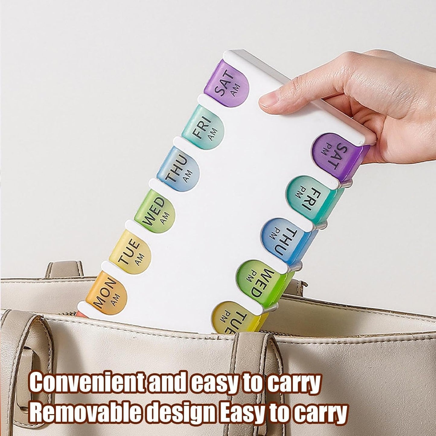 Travel Pill Organizer – 7-Day Moisture-Proof Weekly Medicine Case | Portable Pill Box for Home, Travel, Office & Gym Use